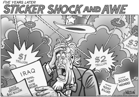 STICKER SHOCK AND AWE by RJ Matson