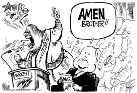 MCCAIN SAYS AMEN BROTHER by Mike Lane