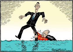 OBAMA AND WRIGHT by Bob Englehart