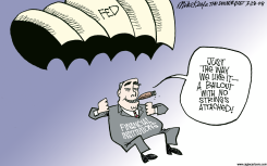 NO STRINGS BAILOUT by Mike Keefe