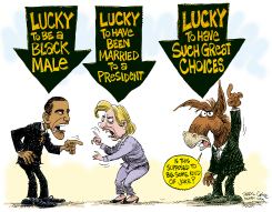 LUCKY DEMOCRATS  by Daryl Cagle