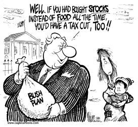 BUSH PLAN TAX CUT by Mike Lane