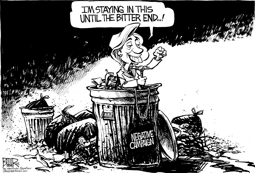  HILLARY STAYING IN IT by Nate Beeler