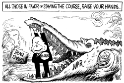 MCCAIN STAYS THE COURSE by Mike Lane