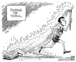 OLYMPIC TORCH by Adam Zyglis