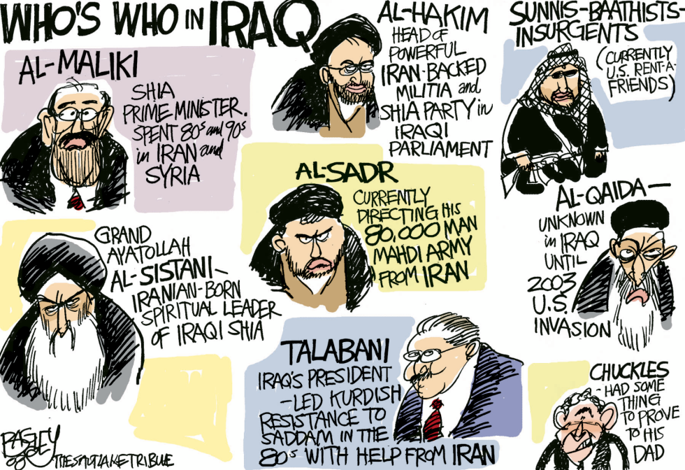  IRAQ WHOS WHO  by Pat Bagley