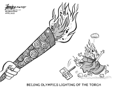 2008 OLYMPICS LIGHITNG OF THE TORCH by Manny Francisco