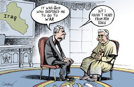 BUSH AND THE POPE by Patrick Chappatte