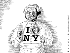 POPE IN NEW YORK by Osmani Simanca