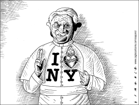 POPE IN NEW YORK by Osmani Simanca