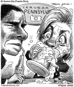 OBAMA AND HILLARY / PENNSYLVANIA PRIMARY by Taylor Jones