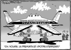 AEROLINEA FUSIONADA by Bob Englehart