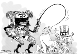 PRECIOS DE LA GASOLINA DOMINANTES by Daryl Cagle