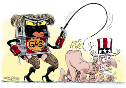 PRECIOS DE LA GASOLINA DOMINANTES  by Daryl Cagle