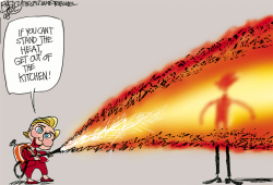 HILLARY IN THE KITCHEN by Pat Bagley