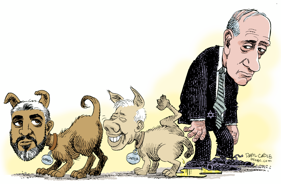  CARTER AND HAMAS  by Daryl Cagle