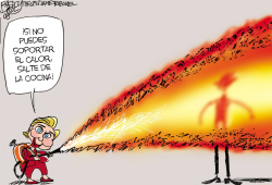 HILLARY EN LA COCINA  by Pat Bagley