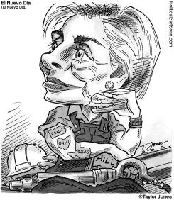 HILLARY CLINTON AS ROSIE THE RIVETER by Taylor Jones