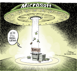 MICROSOFTS BID FOR YAHOO by Patrick Chappatte