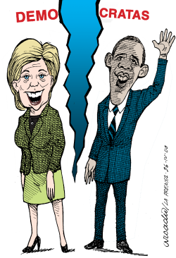 CLINTON Y OBAMA COL by Arcadio Esquivel