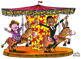 DEMOCRATIC MERRY-GO-ROUND  by Christo Komarnitski