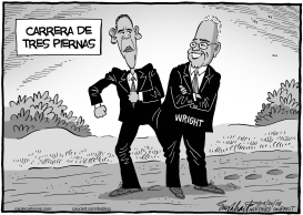 OBAMA Y WRIGHT by Bob Englehart