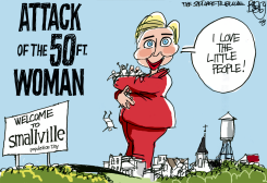 ATTACK OF THE FIFTY FOOT HILLARY by Pat Bagley