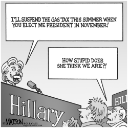 CLINTON GAS TAX PANDER by RJ Matson