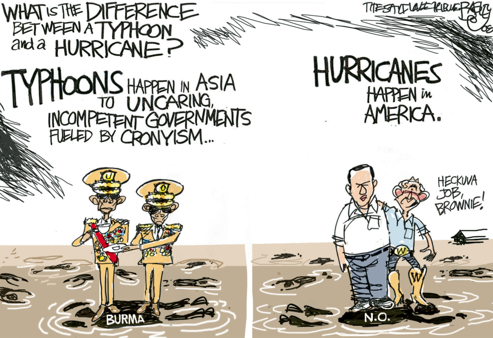  MYANMAR BURMA TYPHOON  by Pat Bagley