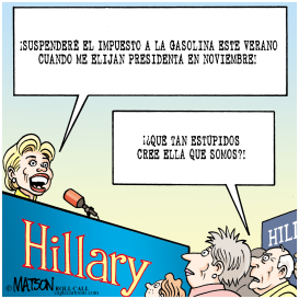 IMPUESTO COMPLACIENTE A LA GASOLINA DE HILLARY  by RJ Matson