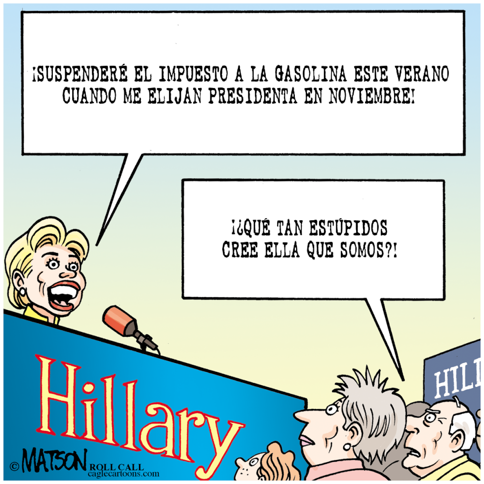  IMPUESTO COMPLACIENTE A LA GASOLINA DE HILLARY  by RJ Matson