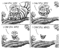 HILLARY FADING by Adam Zyglis