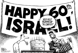 ISRAEL TURNS 60 by Nate Beeler