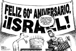 ISRAEL CUMPLE 60 by Nate Beeler