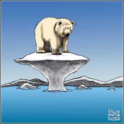 POLAR BEAR NOW ENDANGERED SPECIE by Aislin