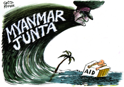 MYANMAR DISASTER  by Christo Komarnitski