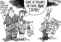 HILLARY OR DEATH by Pat Bagley