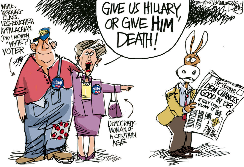  HILLARY OR DEATH  by Pat Bagley