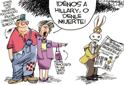 HILLARY O MUERTE  by Pat Bagley