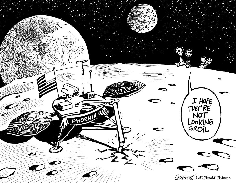  NASA LOOKING FOR ICE ON MARS by Patrick Chappatte