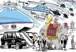 RECAUDACION DE FONDOS DE BUSH PARA MCCAIN  by Pat Bagley