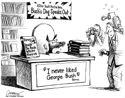 LOYAL SERVANT TURNS AGAINST BUSH by Patrick Chappatte