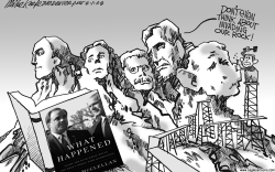 BUSH ON RUSHMORE  by Mike Keefe