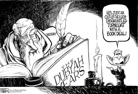 PRESIDENT BUSH BASHES BOOK by Nate Beeler