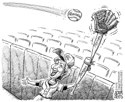 LEFT FIELD HILLARY by Adam Zyglis