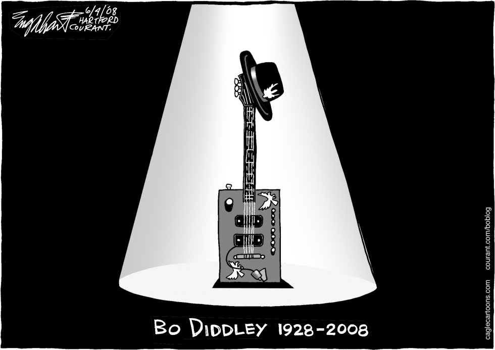  BO DIDDLEY by Bob Englehart