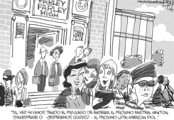 SALIENDO  DE LA ESCUELA by Pat Bagley