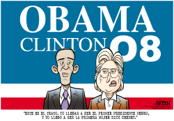 OBAMA CLINTON 2008  by RJ Matson