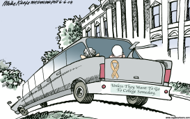 COLLEGE BOUND VETS by Mike Keefe