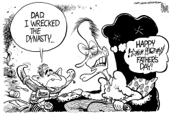 HAPPY POPPY BUSH FATHERS DAY by Mike Lane